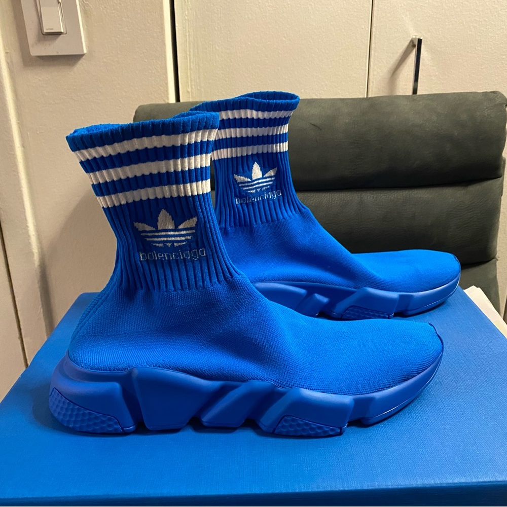 Balenciaga Adidas Sock sneakers in blue - Picture 2 of 11